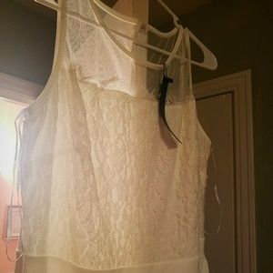 White skater lace dress 3x plus